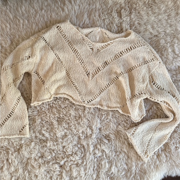 Free people hayley cropped pullover knit sweater - Picture 5 of 8